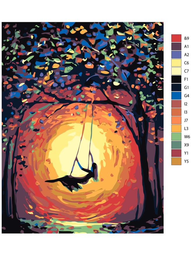 Raqamlar bo&amp;#039;yicha rasm &amp;quot;Belanchakdagi qiz&amp;quot;