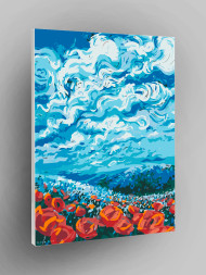 Raqamlar bo'yicha rasm "Lola dalasi"