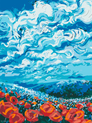 Raqamlar bo'yicha rasm "Lola dalasi"