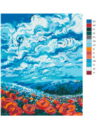 Raqamlar bo'yicha rasm "Lola dalasi"