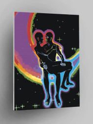 Raqamlar bo&#039;yicha rasm &quot;Qo&#039;rqqan mushuk adyolda&quot;