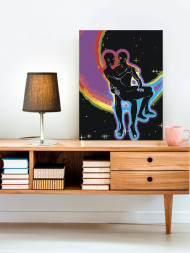 Raqamlar bo&#039;yicha rasm &quot;Qo&#039;rqqan mushuk adyolda&quot;