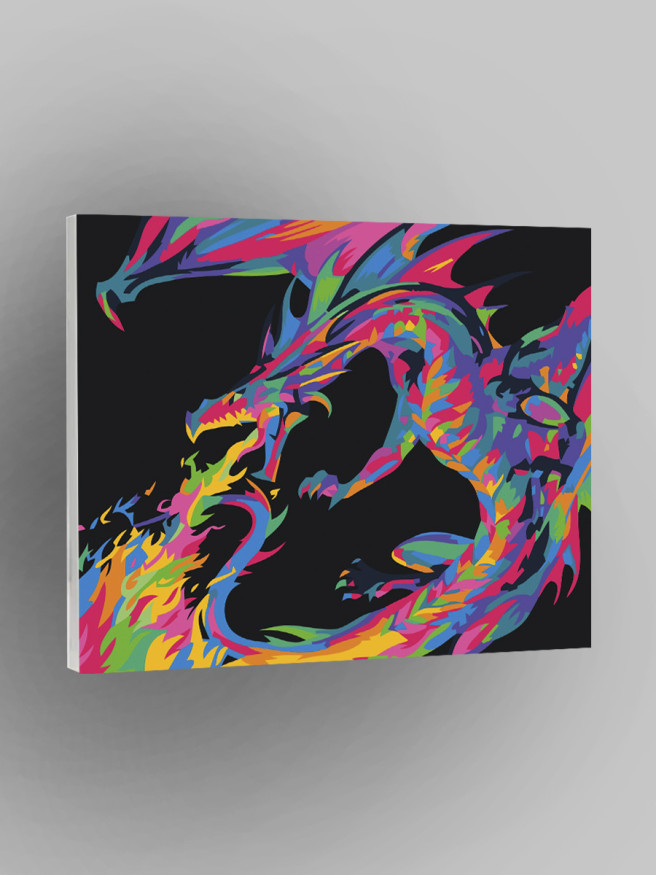 Fluorescent raqamlar bo&amp;#039;yicha rasm &amp;quot;Rangli ajdaho&amp;quot; 