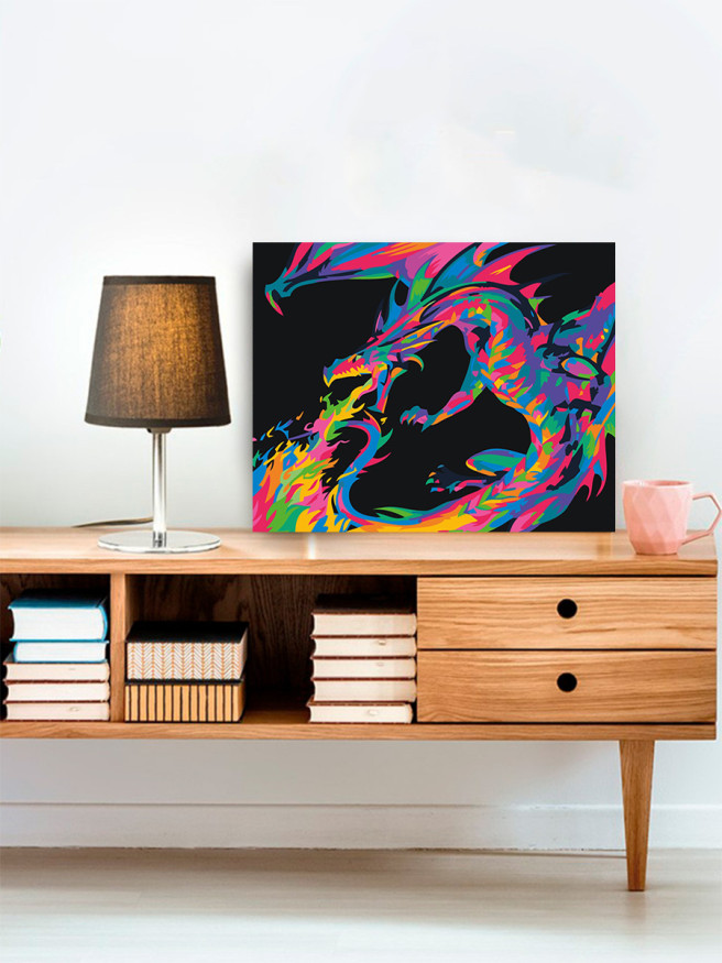 Fluorescent raqamlar bo&amp;#039;yicha rasm &amp;quot;Rangli ajdaho&amp;quot; 