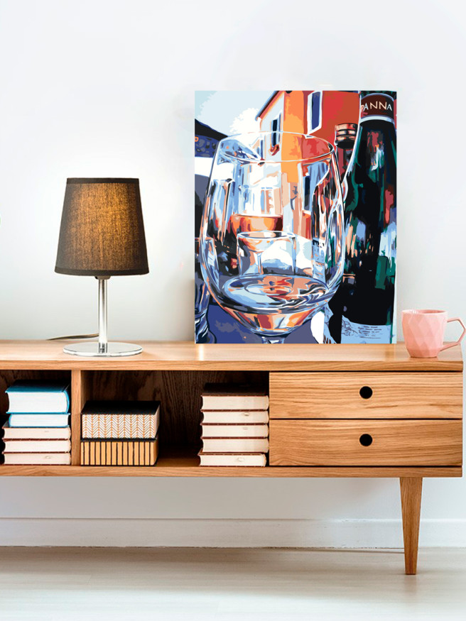 Картина по номерам &amp;quot;Бокал шампанского&amp;quot;