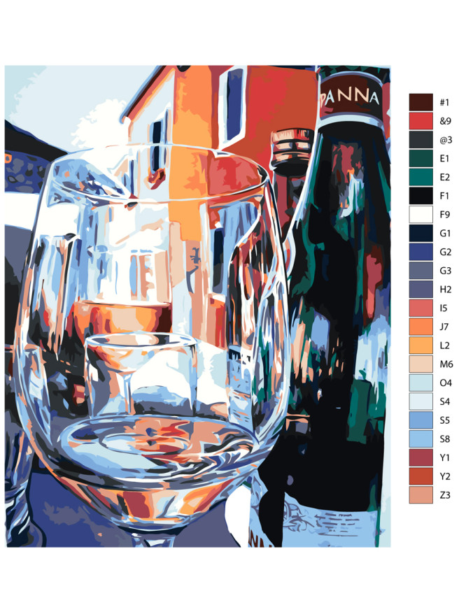 Картина по номерам &amp;quot;Бокал шампанского&amp;quot;