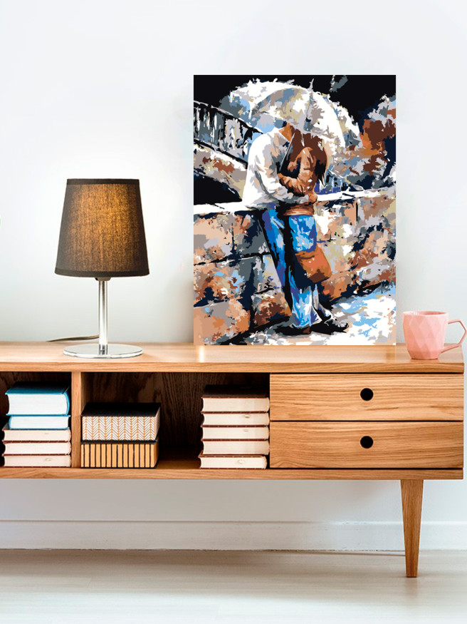 Raqamlar bo&amp;#039;yicha rasm &amp;quot;Soyabon tagidagi juftlik&amp;quot;