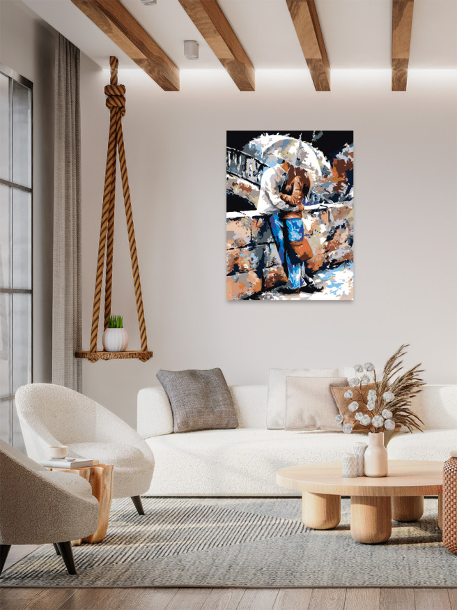 Raqamlar bo&amp;#039;yicha rasm &amp;quot;Soyabon tagidagi juftlik&amp;quot;