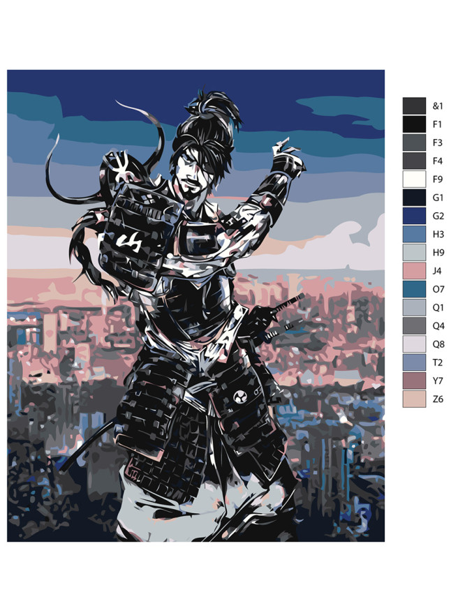 Raqamlar bo&amp;#039;yicha rasm &amp;quot;Samuray&amp;quot;