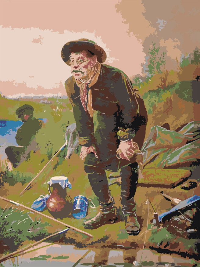 Картина по номерам &amp;quot;Мужчина на рыбалке&amp;quot;