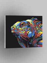 Картина по номерам &amp;quot;Разноцветный ящер&amp;quot;