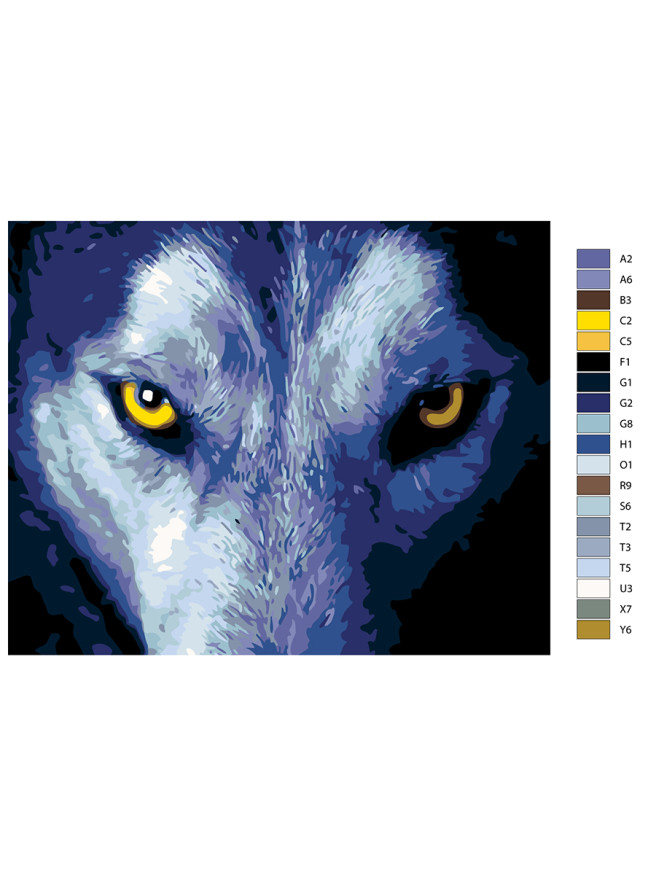 Картина по номерам &amp;quot;Взгляд волка&amp;quot;