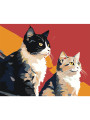 Картина по номерам &amp;quot;Пара котиков&amp;quot;