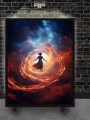 Постер на холсте &amp;quot;Огненный портал во вселенной&amp;quot;