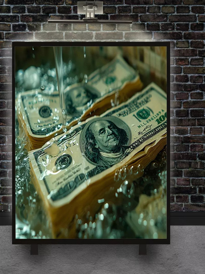 Постер на холсте &amp;quot;Деньги под напором&amp;quot;