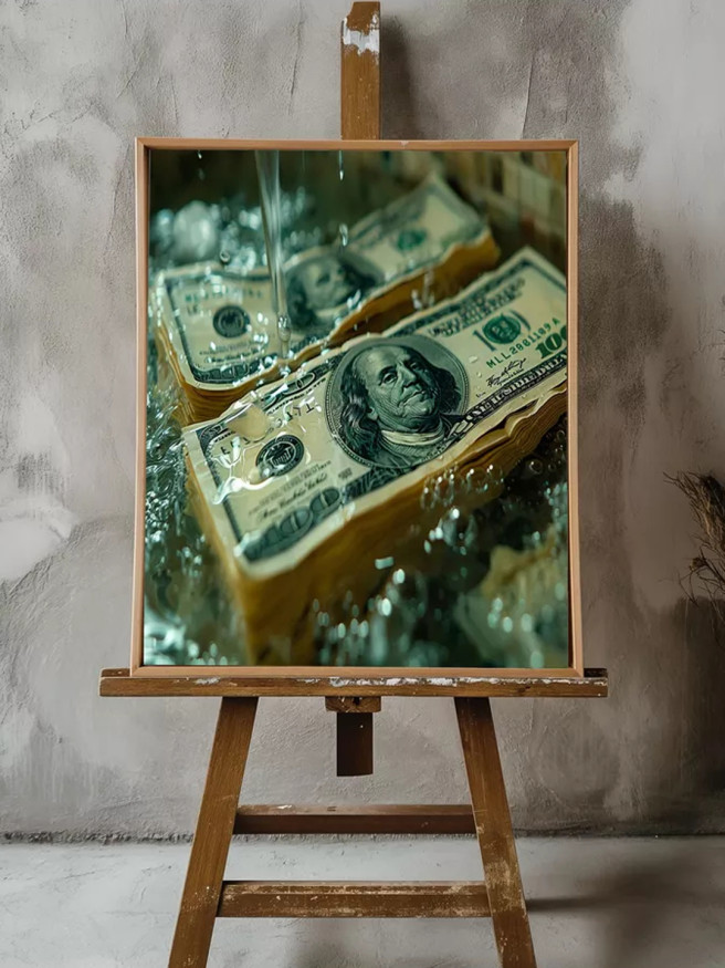 Постер на холсте &amp;quot;Деньги под напором&amp;quot;