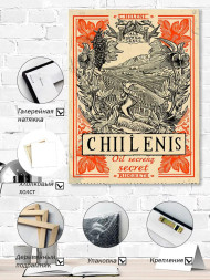 Holstga bosilgan poster "Vintage Chili posteri"