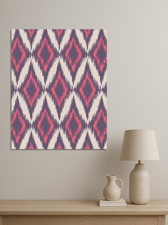 Holstga bosilgan poster &amp;quot;Binafsha-pushti sharqona naqsh&amp;quot;