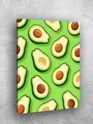 Holstga bosilgan poster &quot;Yashil avokado naqshi&quot;