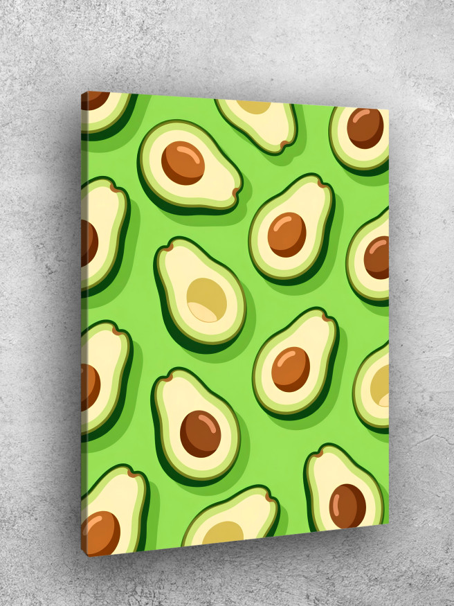 Holstga bosilgan poster &amp;quot;Yashil avokado naqshi&amp;quot;