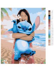 Raqamlar bo‘yicha rasm “Lilo va Stich: iliq quchoqlar”