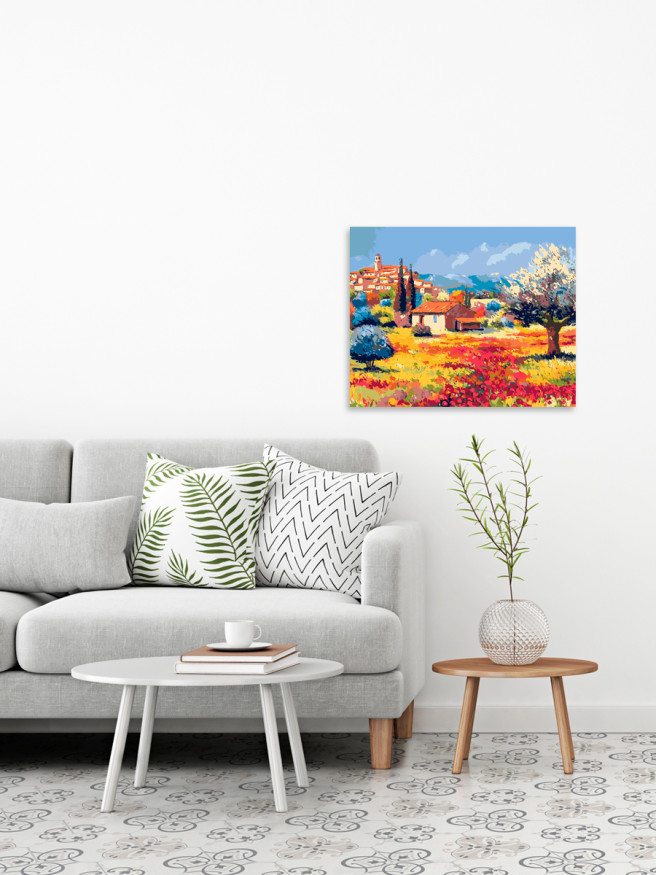 Картина по номерам &amp;quot;Осень в деревне&amp;quot;