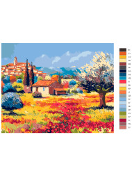 Raqamlarbo'yicha rasm "Qishloqda kuz"