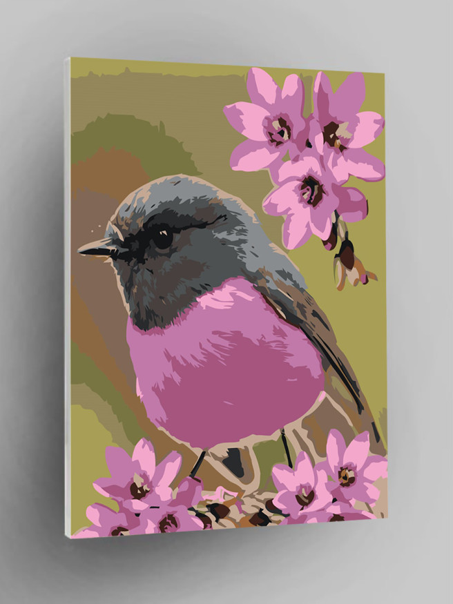 Raqamlar bo&amp;#039;yicha rasm &amp;quot;Gullardagi kichkina qush&amp;quot;