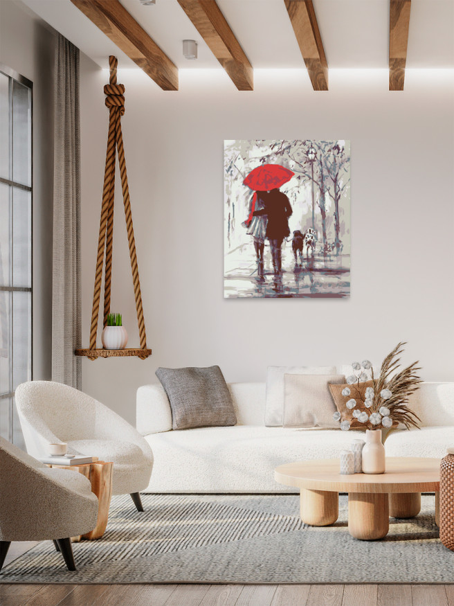 Картина по номерам &amp;quot;Прогулка с собаками&amp;quot;