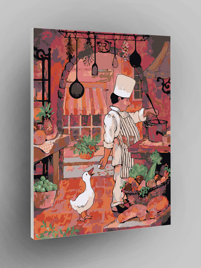Картина по номерам &amp;quot;Повар и гусь&amp;quot;