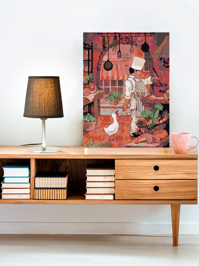 Картина по номерам &amp;quot;Повар и гусь&amp;quot;