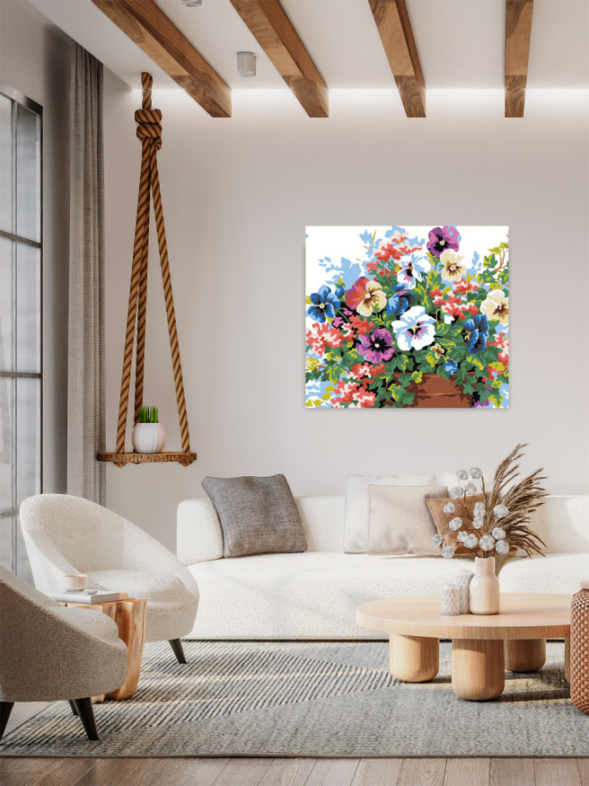 Картина по номерам &amp;quot;Цветы на горшке&amp;quot;
