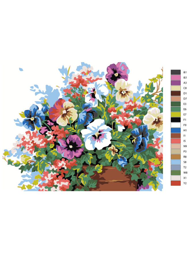 Картина по номерам &amp;quot;Цветы на горшке&amp;quot;