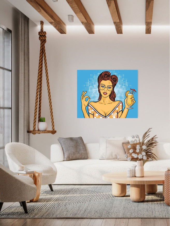 Raqamlar bo&amp;#039;yicha rasm &amp;quot;Kokteyl bilan qiz&amp;quot;