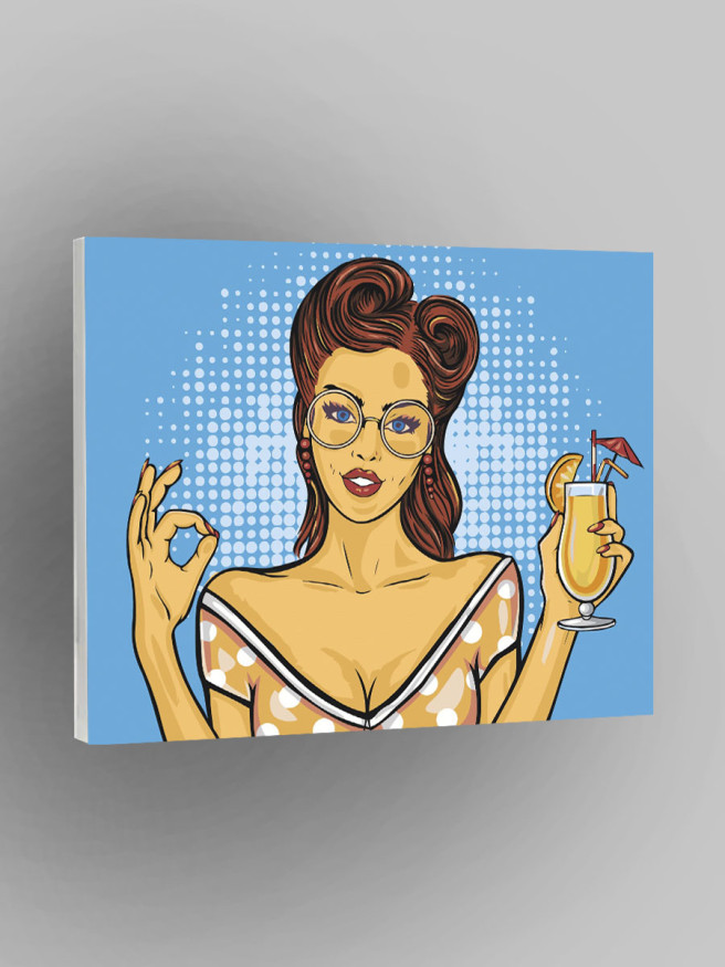 Raqamlar bo&amp;#039;yicha rasm &amp;quot;Kokteyl bilan qiz&amp;quot;