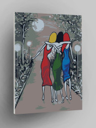 Картина по номерам &amp;quot;Три подруги после гулянки&amp;quot;