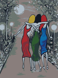 Картина по номерам &amp;quot;Три подруги после гулянки&amp;quot;