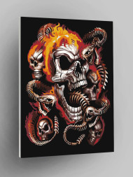 Картина по номерам &amp;quot;Череп в огне&amp;quot;