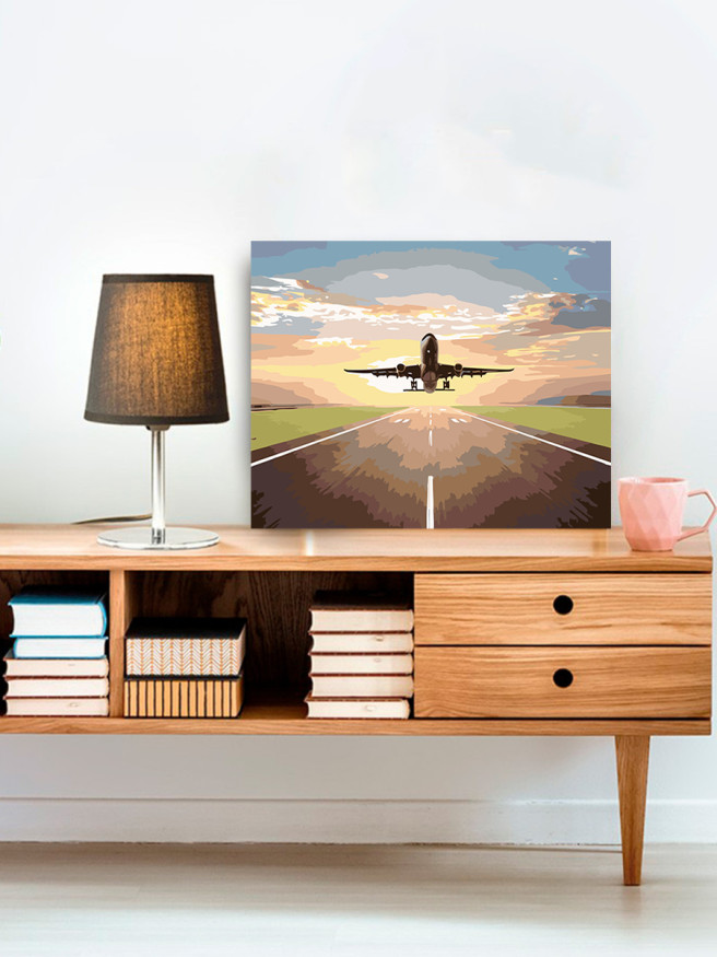 Картина по номерам &amp;quot;Взлёт самолёта&amp;quot;