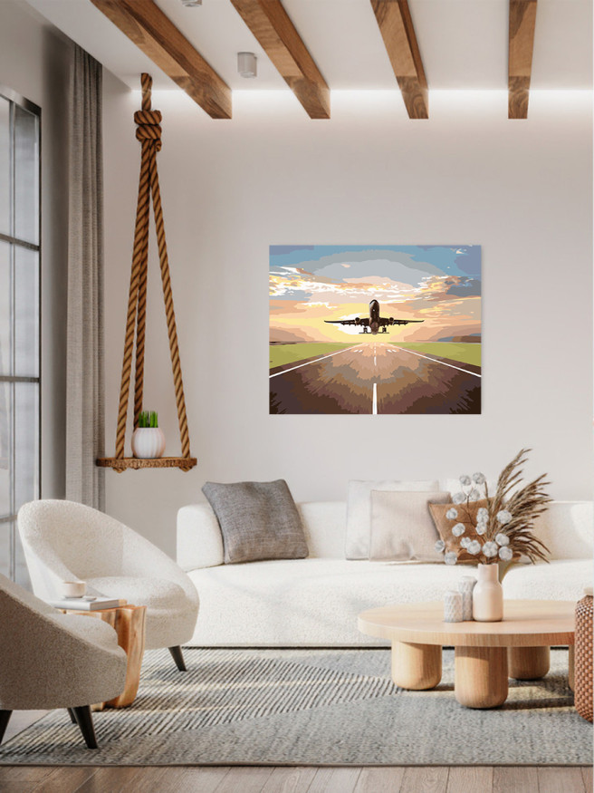 Картина по номерам &amp;quot;Взлёт самолёта&amp;quot;