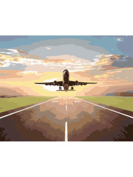 Raqamlar bo'yicha rasm "Samolyot parvozi"