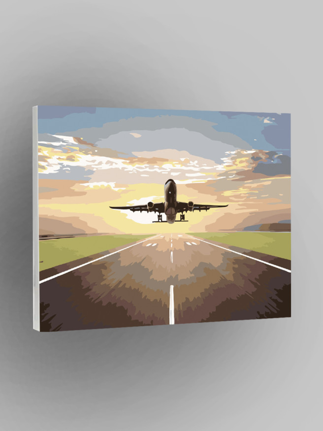 Картина по номерам &amp;quot;Взлёт самолёта&amp;quot;