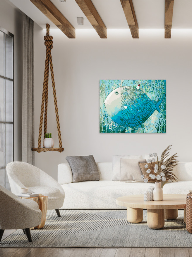 Raqamlar bo&amp;#039;yicha rasm &amp;quot;Baliqdagi uycha&amp;quot;