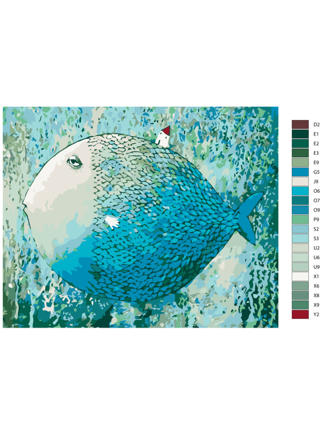 Raqamlar bo&amp;#039;yicha rasm &amp;quot;Baliqdagi uycha&amp;quot;