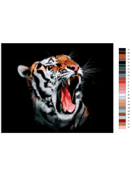 Raqamlar bo'yicha rasm "O'kiriyotgan yo'lbars"