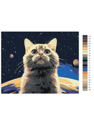 Картина по номерам &amp;quot;Кот-мечтатель&amp;quot;