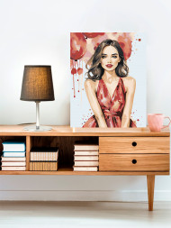 Картина по номерам "Красивая девушка с шаром"