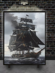Постер на холсте &amp;quot;Проклятый пиратский корабль&amp;quot;