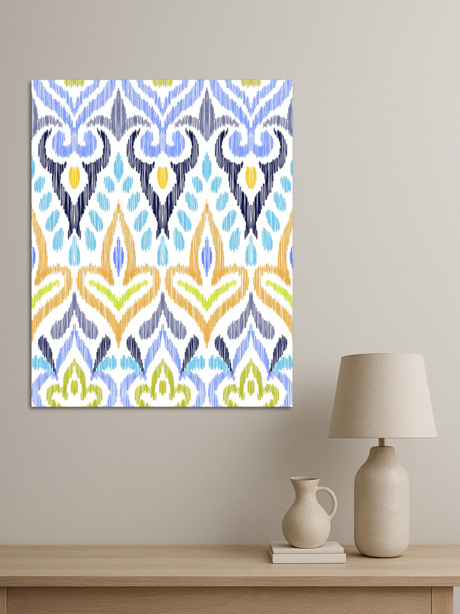 Holstga bosilgan poster &amp;quot;Moviy sharqona bezaklar&amp;quot;