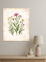 Постер на холсте &amp;quot;Ботанический букет полевых цветов&amp;quot;
